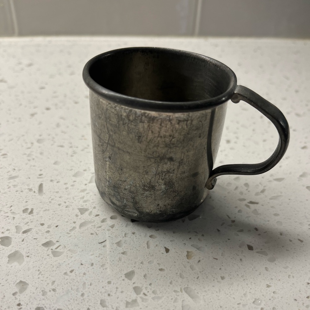Vintage Gorham pewter baby cup
